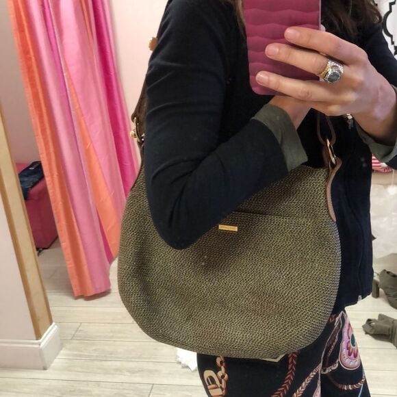 Eric Javits Ny woven tan brown handbag. - Picture 7 of 8